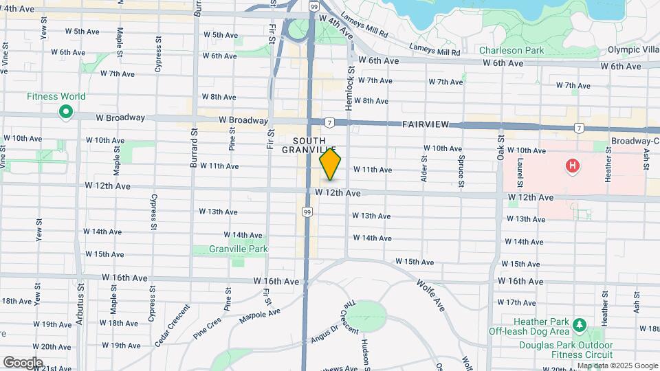 1465 W 12th Ave Map and Location Details