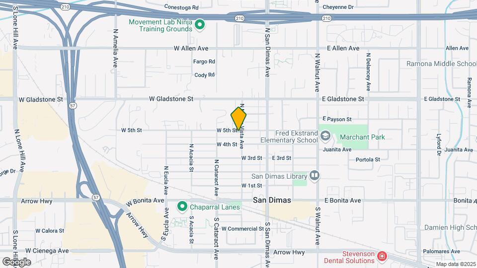 415 N Monte Vista Ave Map and Location Details