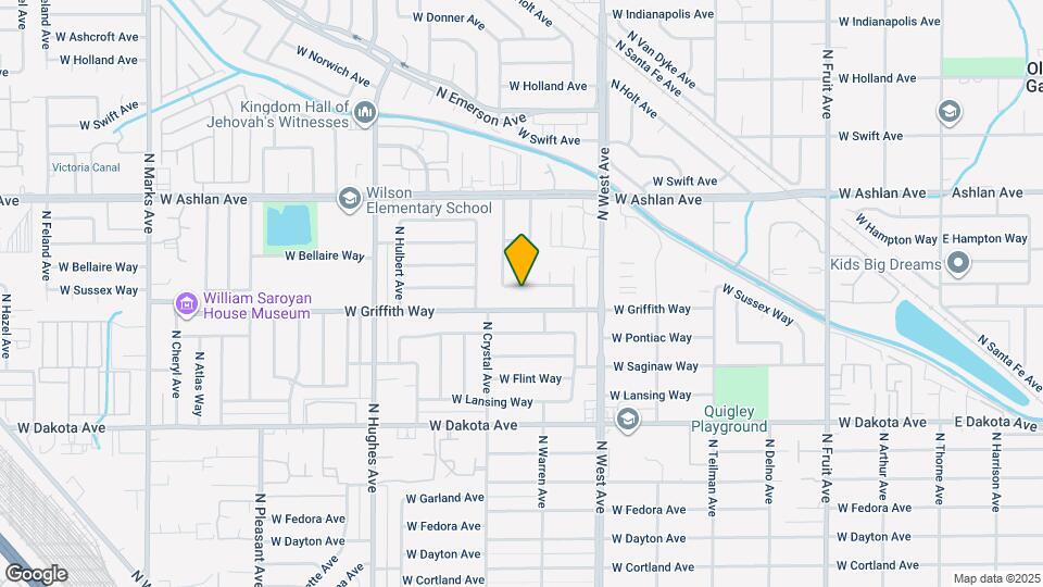 1545 W Sussex Way Map and Location Details