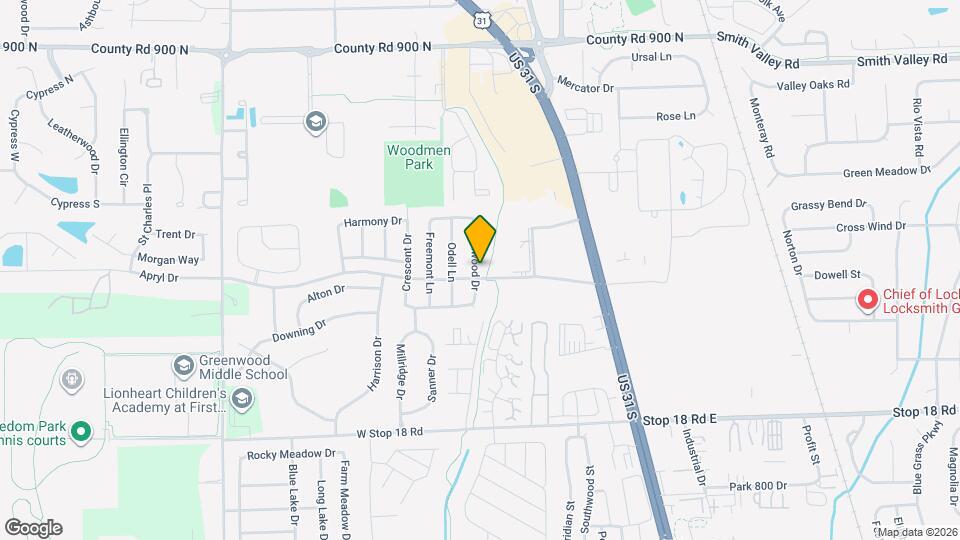 1285 Kenwood Dr Map and Location Details