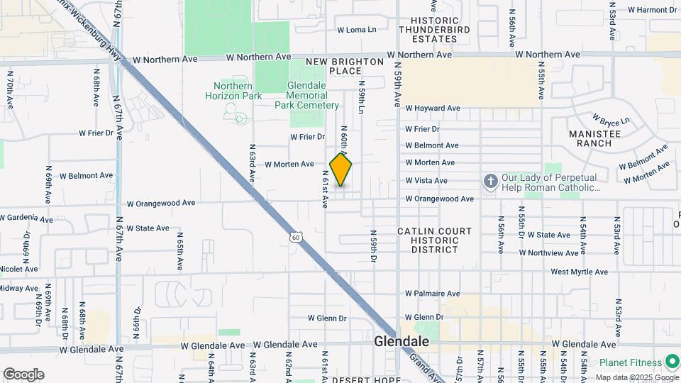 6014 W Vista Ave Map and Location Details