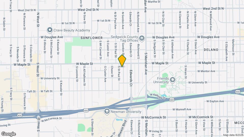 421 S Gordon Ave Map and Location Details