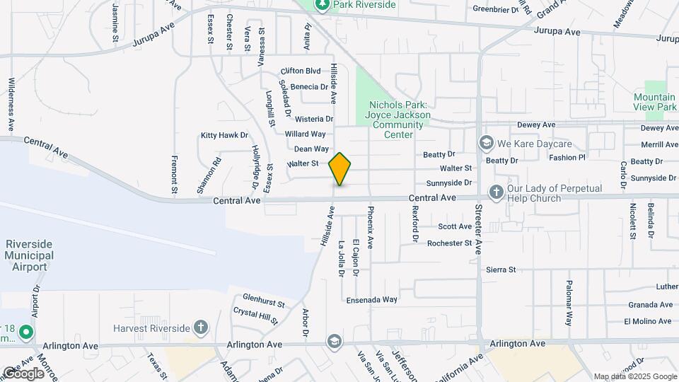 6580 Hillside Ave Map and Location Details