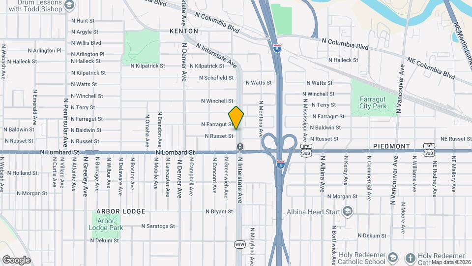 7607 N Interstate Ave Map and Location Details