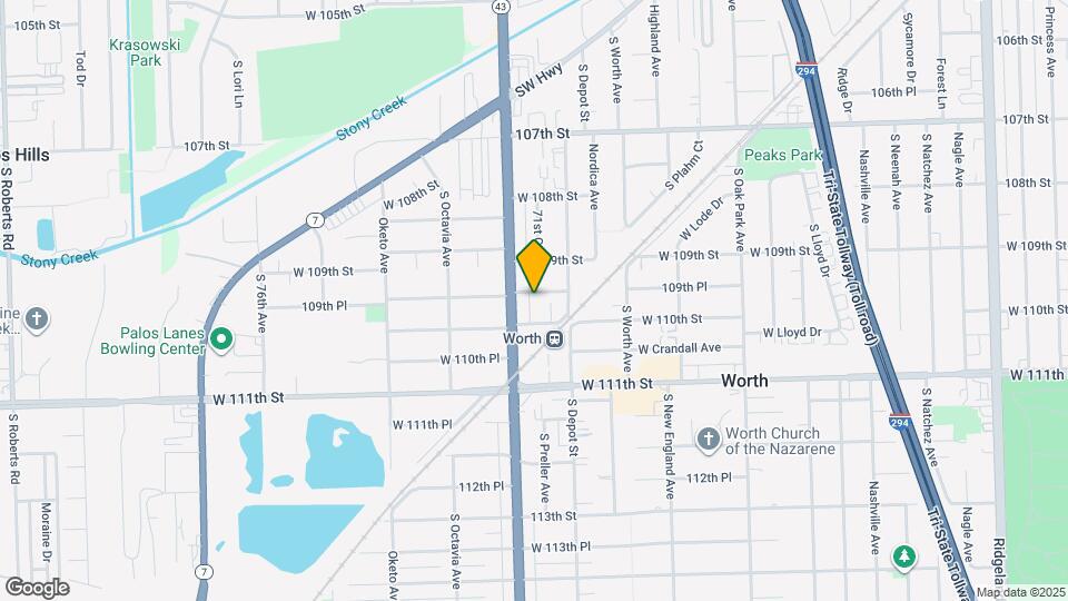 7137 W 109th Pl Mapa y Detalles de la Ubicación