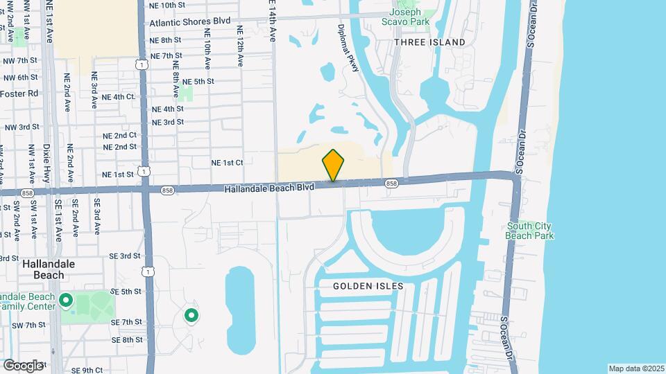 1745 E Hallandale Beach Blvd Mapa y Detalles de la Ubicación