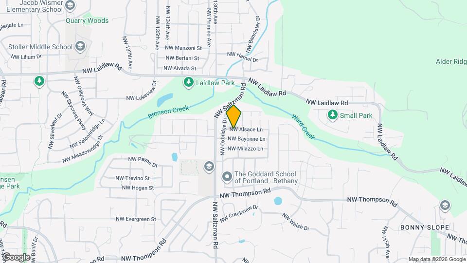 12834 NW Alsace Ln Map and Location Details