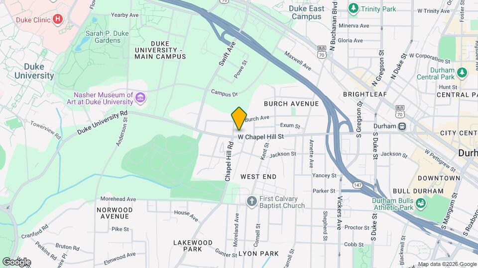 1406 W Chapel Hill St Map and Location Details