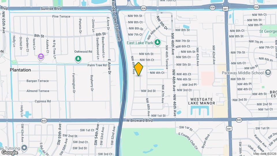 401 NW 48th Terrace Map and Location Details