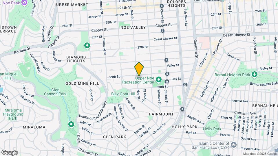 1607-1617 Noe St Mapa y Detalles de la Ubicación