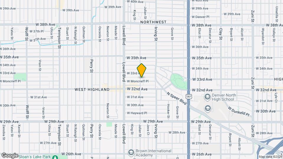 3387 W Moncrieff Pl Map and Location Details
