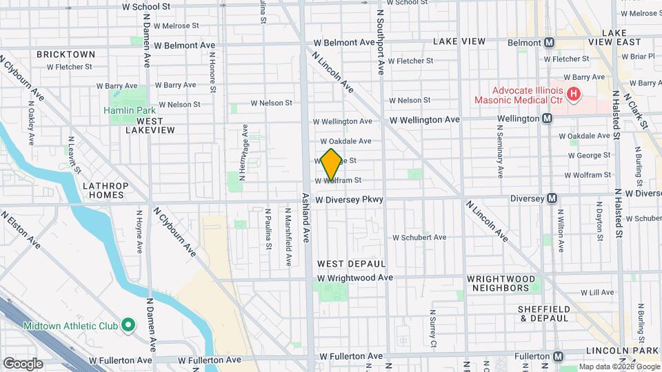 1521 W Wolfram St Map and Location Details