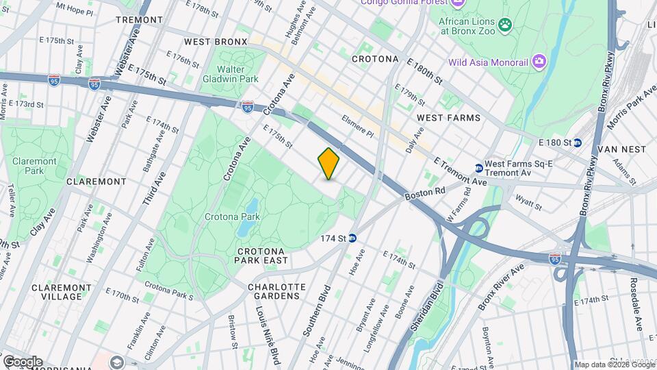 858 E 175th St Map and Location Details