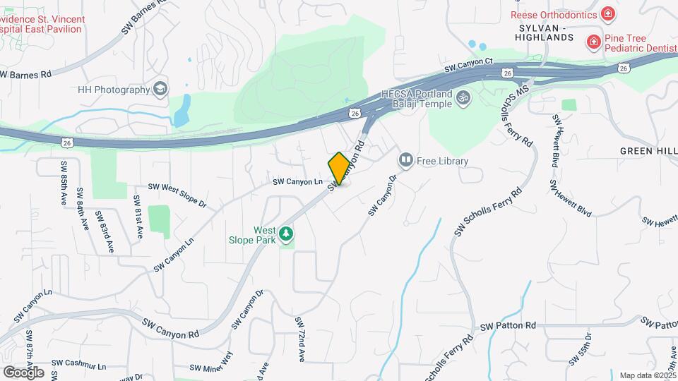 6940 SW Canyon Rd Map and Location Details
