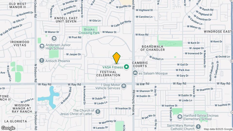 1203 W Orchid Ln Map and Location Details