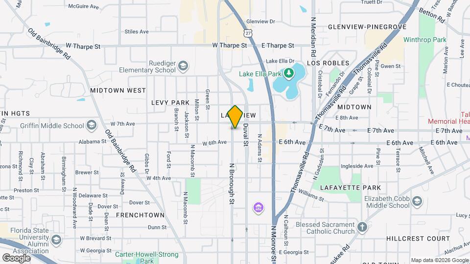 1323 N Bronough St Map and Location Details