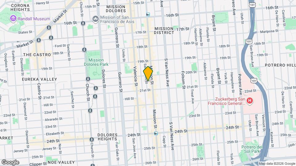 347 San Carlos St, Unit APARTMENT FOR RENT Mapa y Detalles de la Ubicación