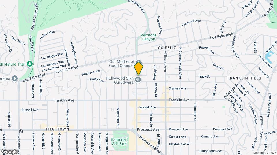 2016 N Vermont Ave Map and Location Details