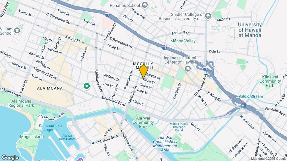 2027 Waiola St Map and Location Details