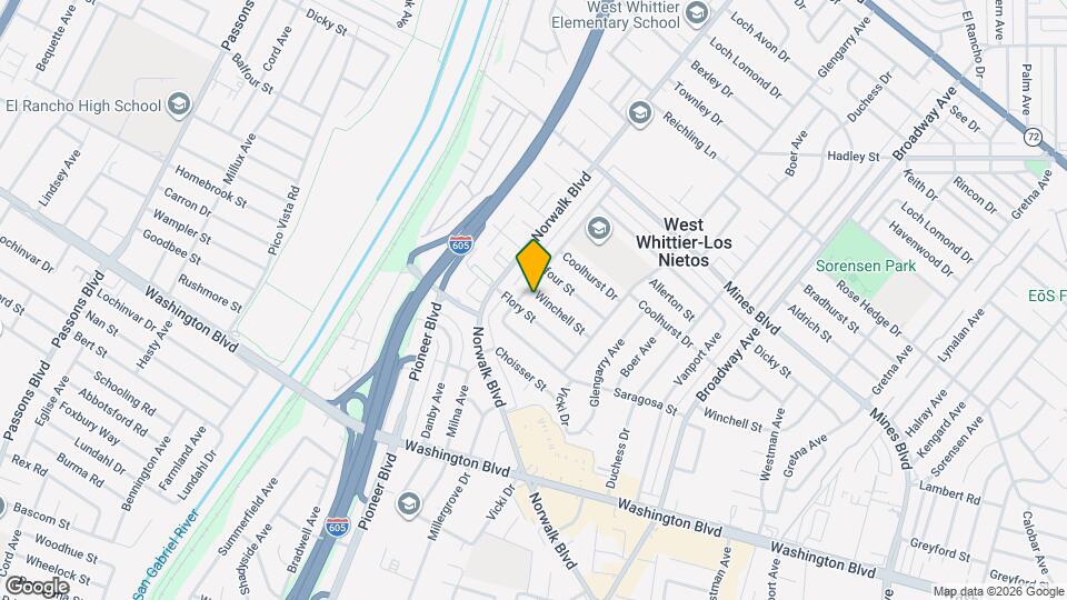 10908 Winchell St Mapa y Detalles de la Ubicación