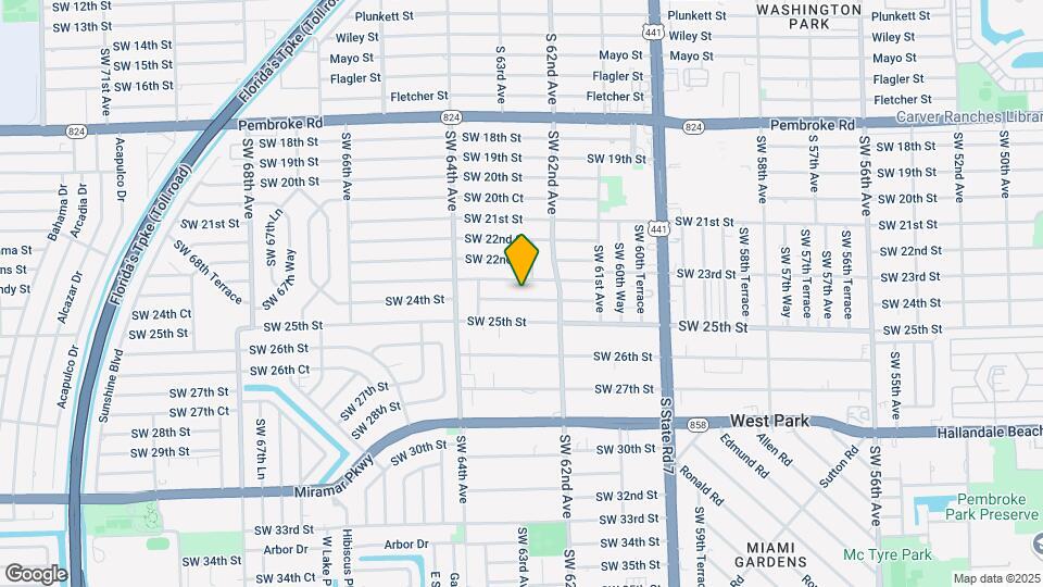 6241 SW 24th St Map and Location Details