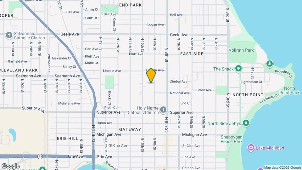 1726 N 9th St Map and Location Details