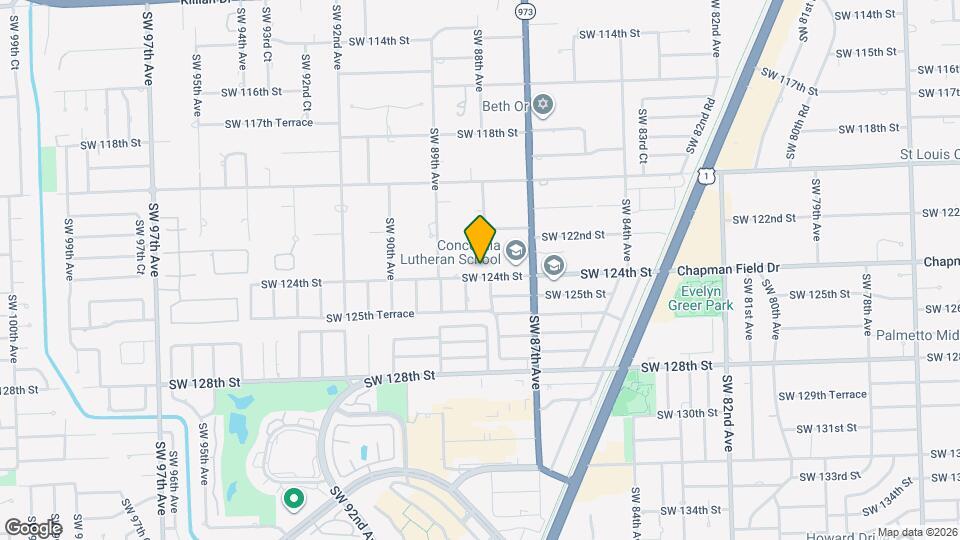 8801 SW 124th St Map and Location Details