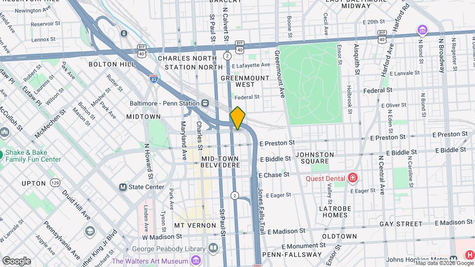 211 E Mt Royal Ave, Unit 211 MR 2 Mapa y Detalles de la Ubicación