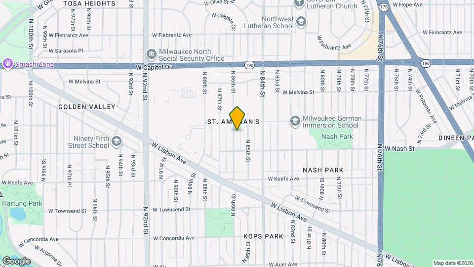 3746 N 86th St Map and Location Details