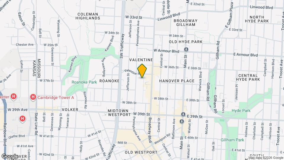 3716 Washington St Map and Location Details