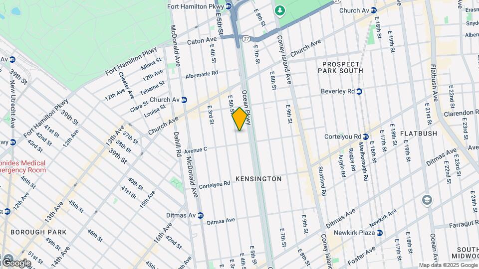 445 E 5th St Map and Location Details