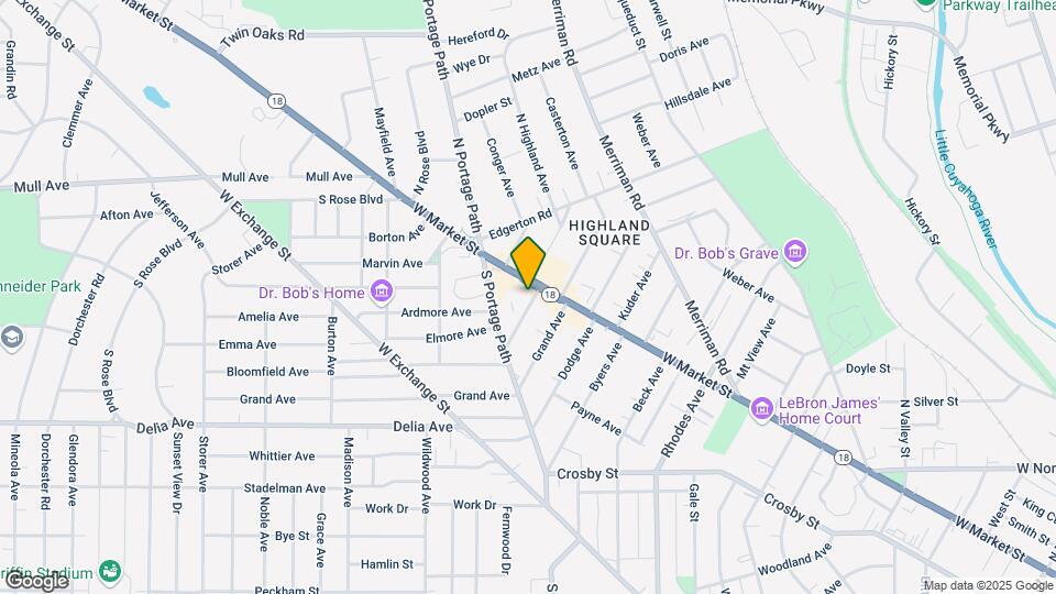 11 S Highland Ave Map and Location Details