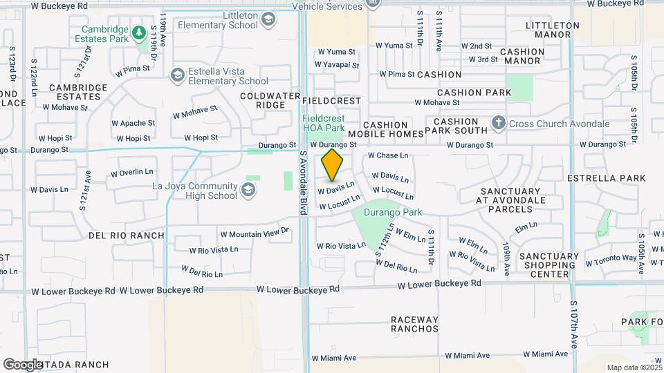 11402 W Davis Ln Map and Location Details