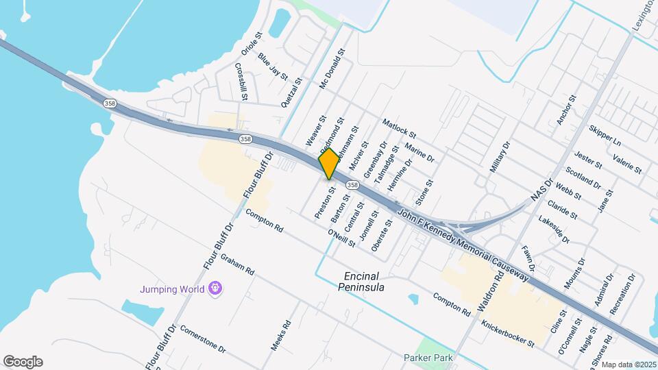 9809 S Padre Island Dr Map and Location Details