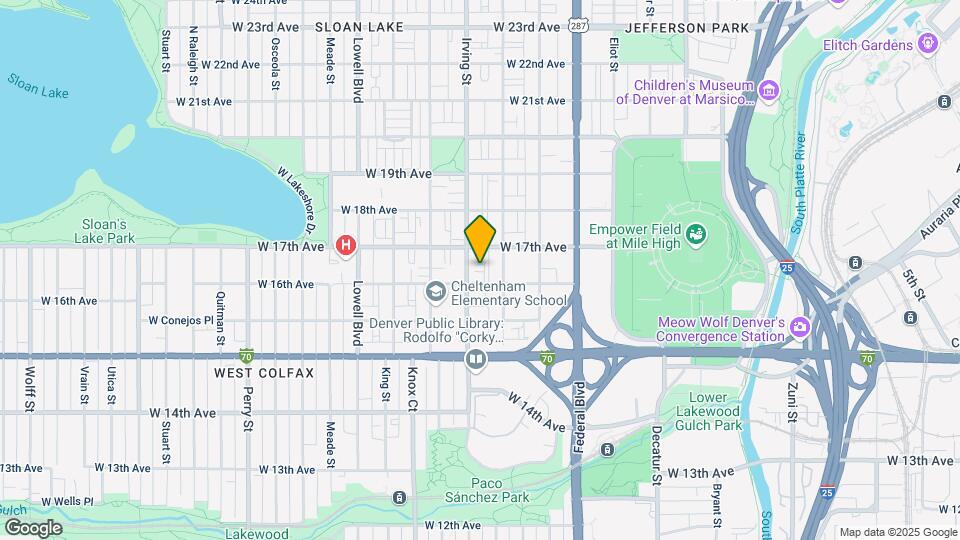 1616 Irving St Map and Location Details