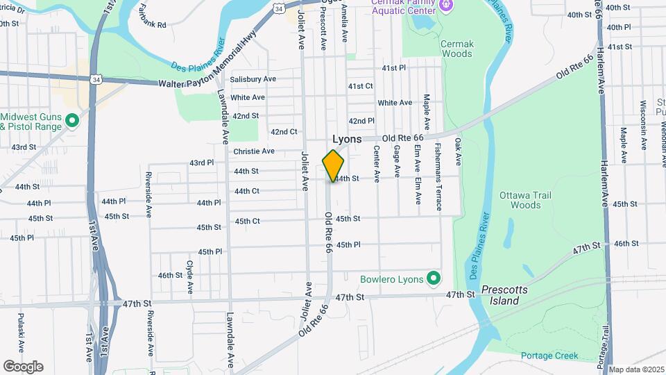 4409-4415 Prescott Ave Map and Location Details