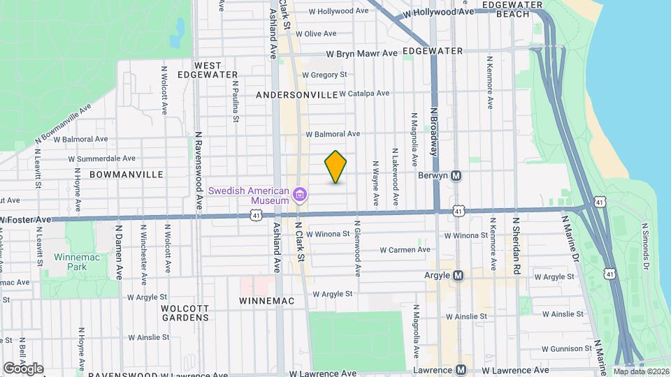 1434 W Farragut Ave, Unit 3D Mapa y Detalles de la Ubicación