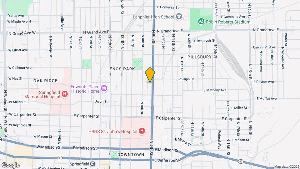 831 N 9th St Map and Location Details