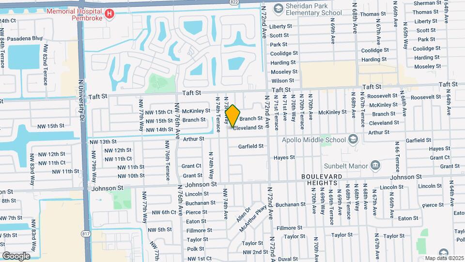 7396 Cleveland St Map and Location Details