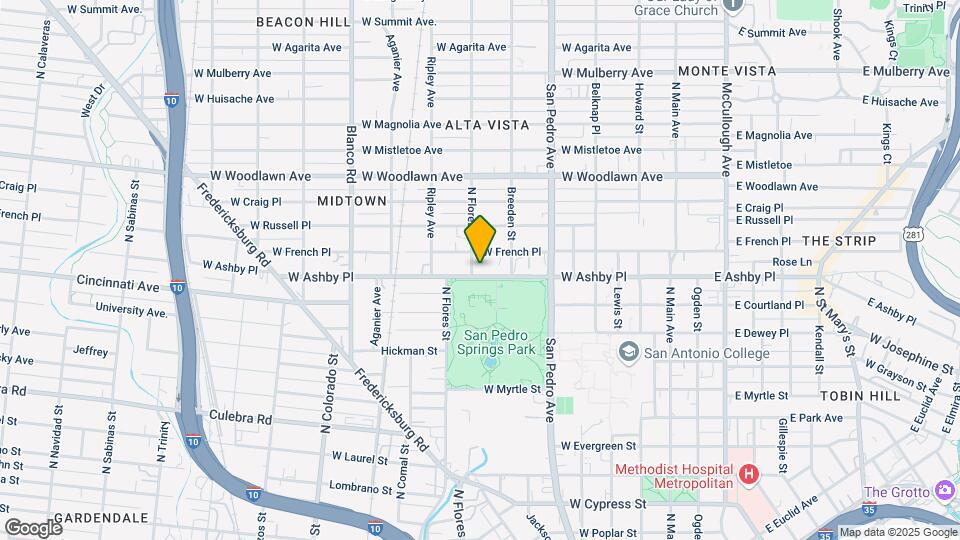725 W Ashby Pl Map and Location Details