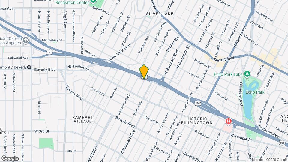 418 N La Fayette Park Pl Mapa y Detalles de la Ubicación