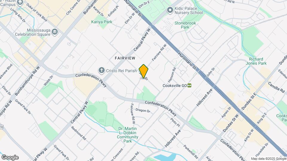 168 Fairview Rd W Map and Location Details