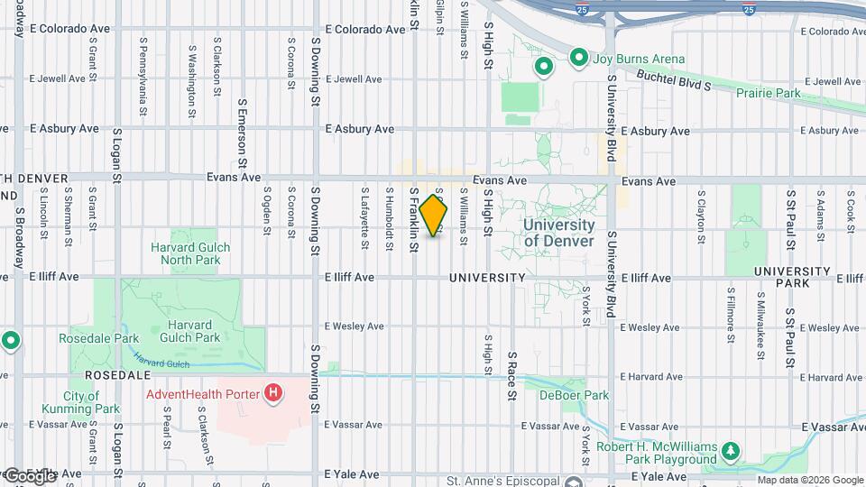 2225 S Gilpin St Map and Location Details