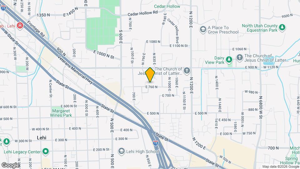 825 E 760 N Map and Location Details