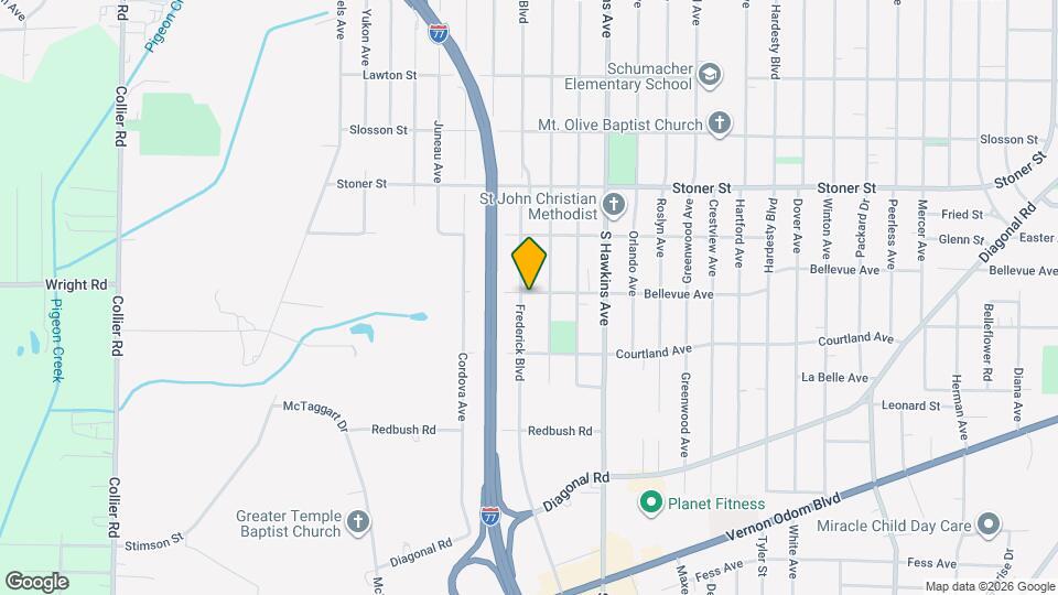 1382 Bellevue Ave Mapa y Detalles de la Ubicación