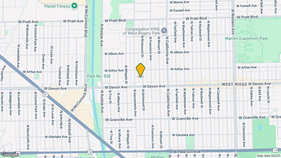 6430 N Richmond St Map and Location Details