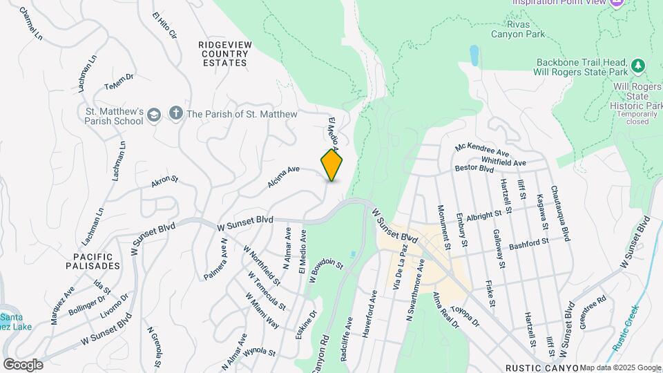15651 Sunset Blvd Map and Location Details