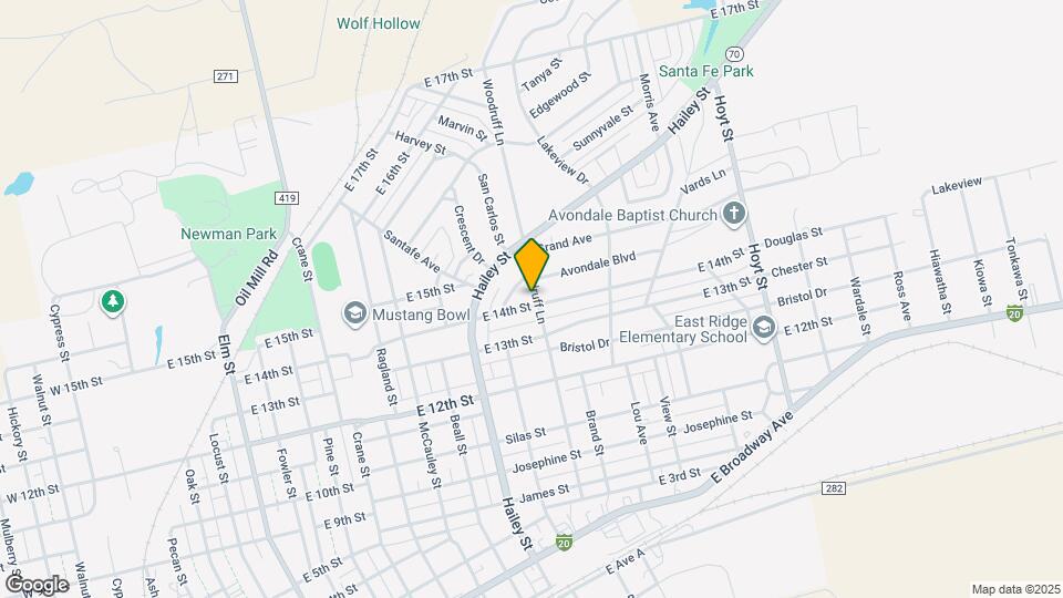 1109 E 14th St Map and Location Details