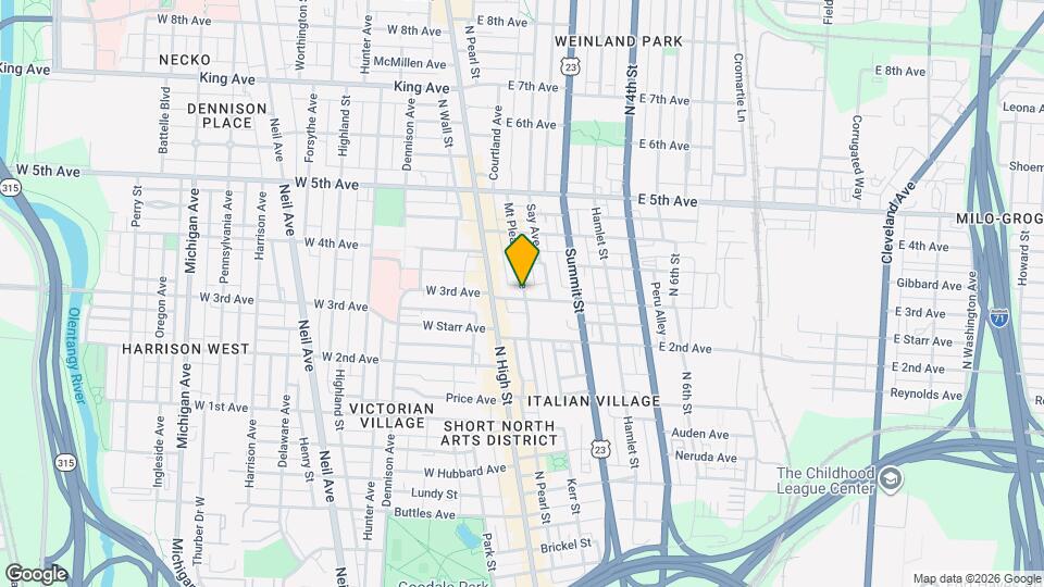 42 E 3rd Ave Map and Location Details