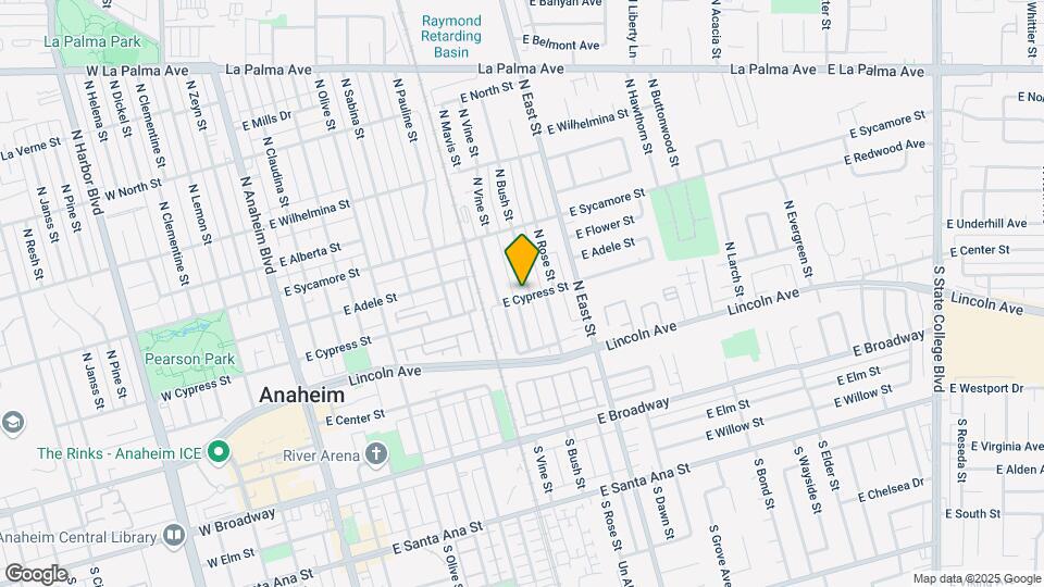 303 N Bush St Map and Location Details